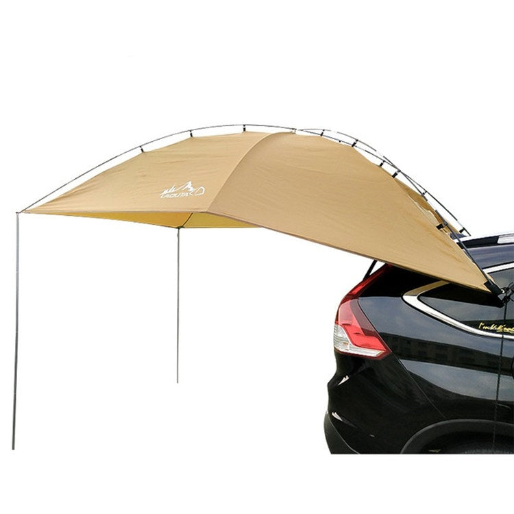 Laputa Outdoor Self-driving Barbecue Camping Vehicle Tail Car Side Tent, Blue Gray, Silver Coated
