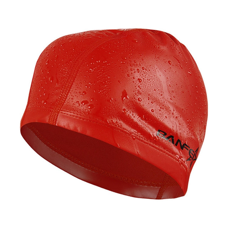 Adult Unisex PU Coated Comfortable Waterproof Swimming Cap, PU Coated (Red), PU Coated (Black), PU Coated (Silver Grey), PU Coated (Royal Blue), PU Coated (Dark Blue), PU Coated (Lack Blue), PU Coated (Rose Red), PU Coated (Pink)