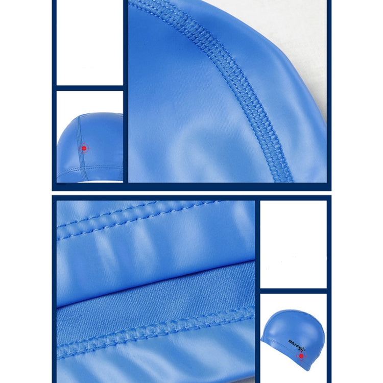 Adult Unisex PU Coated Comfortable Waterproof Swimming Cap, PU Coated (Red), PU Coated (Black), PU Coated (Silver Grey), PU Coated (Royal Blue), PU Coated (Dark Blue), PU Coated (Lack Blue), PU Coated (Rose Red), PU Coated (Pink)