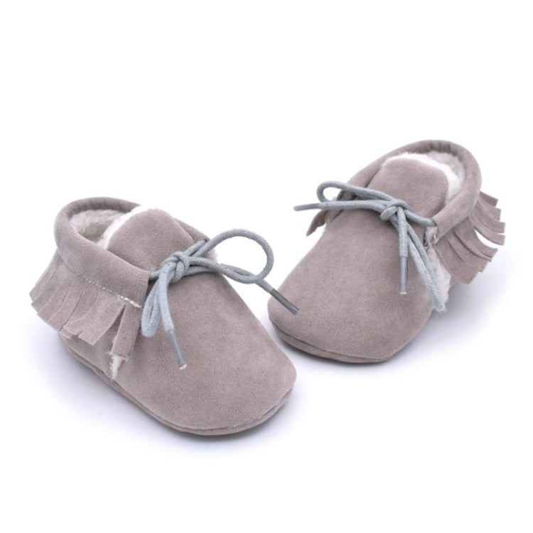 Baby Moccasins Shoes Fringe Soft Soled Non-slip Footwear Crib Shoes PU Suede Leather First Walker Shoes, 13cm, 11cm, 12cm