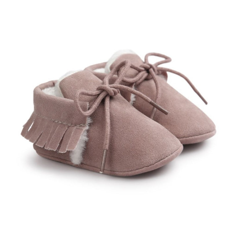 Baby Moccasins Shoes Fringe Soft Soled Non-slip Footwear Crib Shoes PU Suede Leather First Walker Shoes, 13cm, 11cm, 12cm