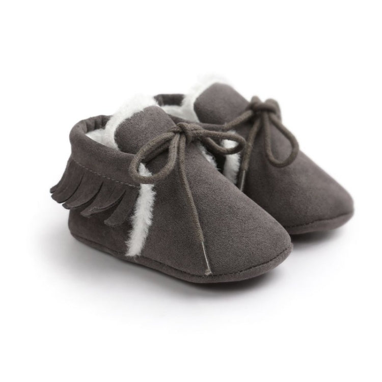 Baby Moccasins Shoes Fringe Soft Soled Non-slip Footwear Crib Shoes PU Suede Leather First Walker Shoes, 13cm, 11cm, 12cm