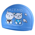 Children Waterproof Hair Care PU Coated Cartoon Pattern Swimming Cap, PU Coated (Blue Bear), PU Coated (Pink Bear), PU Coated (Blue Shark), PU Coated (Pink Shark)