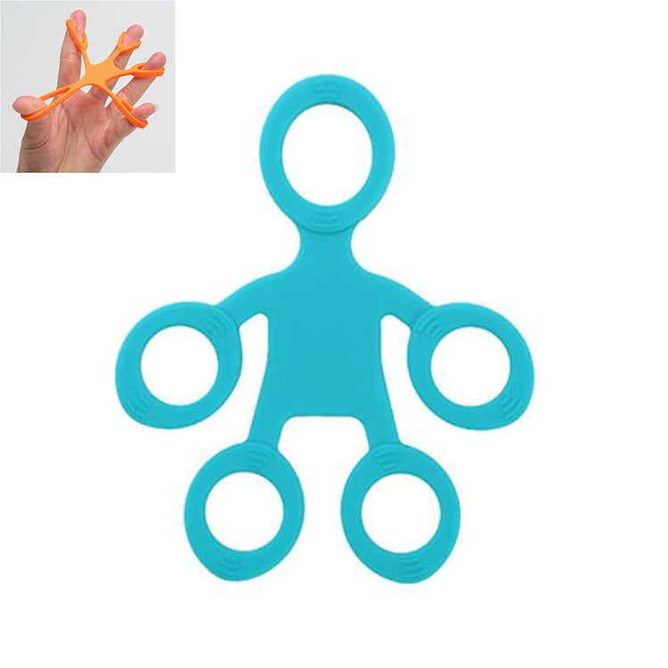 Humanoid Silicone Finger Puller Finger Force Wrist Exercise Pull Ring, Humanoid Green, Humanoid Blue, Humanoid Orange