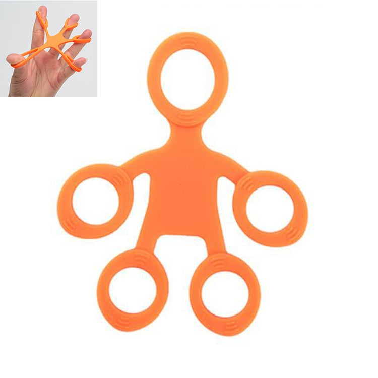 Humanoid Silicone Finger Puller Finger Force Wrist Exercise Pull Ring, Humanoid Green, Humanoid Blue, Humanoid Orange