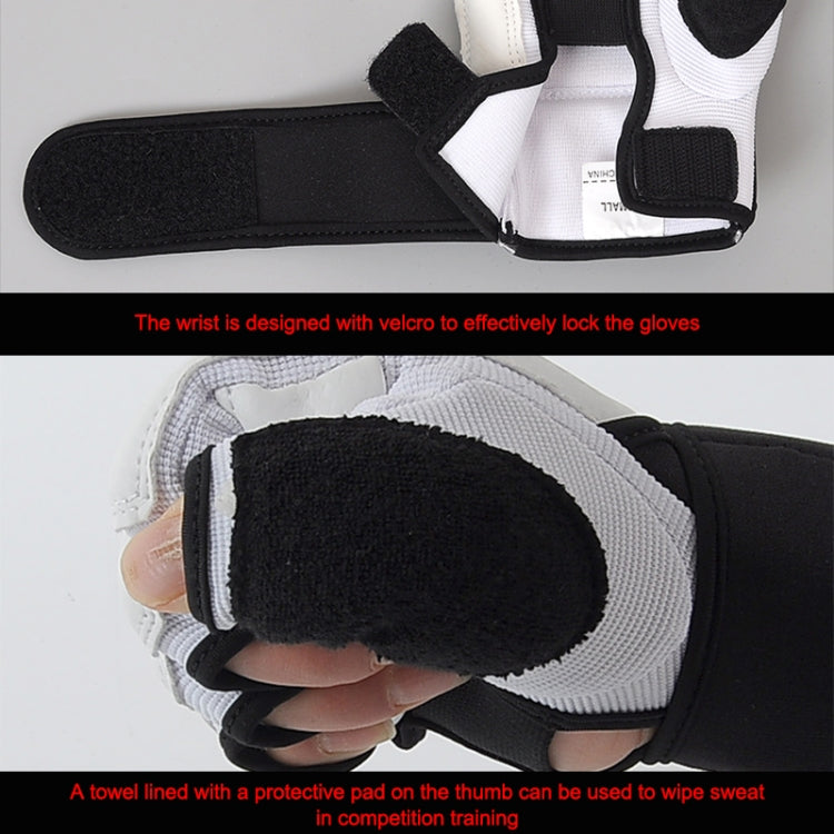 Half Fingers Adults Sandbag Training Boxing Gloves PU Leather Fitness Sparring Taekwondo Gloves, XS, S, M, L, XL, XXL
