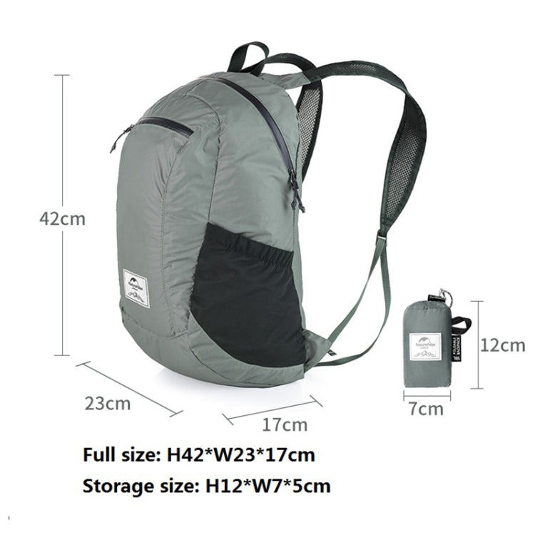 Naturehike Ultra-light Portable Outdoor Waterproof Bag Travel Double Shoulder Foldable Backpack, 18L, 22L
