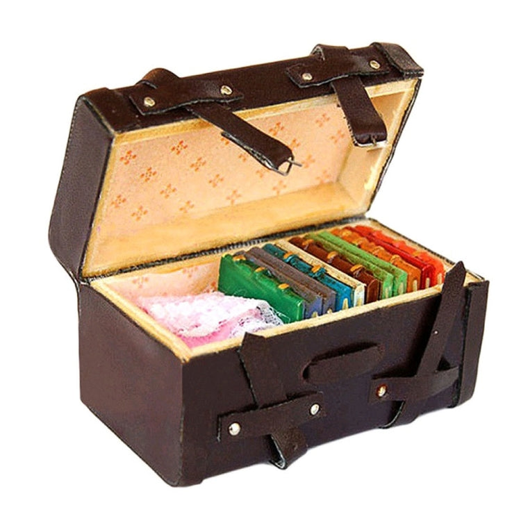 1/12 Miniature Dollhouse Carrying Vintage Suitcase Luggage Pretend Play Toys Accessory, Suitcase Luggage