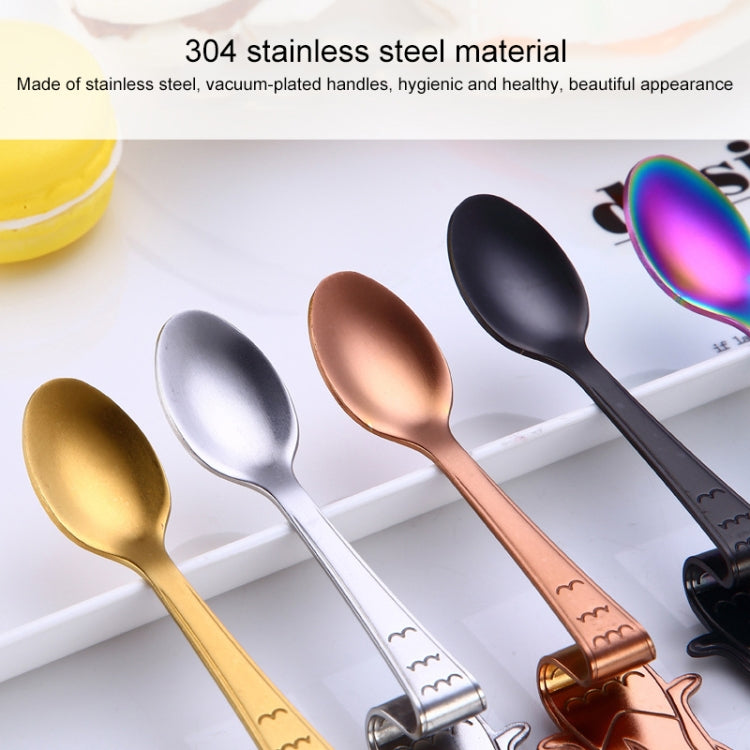 Creative Coffee Spoon Mermaid Shape Handle Spoons Flatware Drinking Tools, Black, Gold, Symphony, Rose Gold, True Color