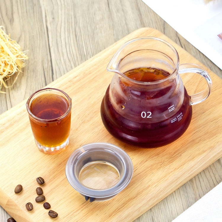Heat-resistant Hand-made Coffee Glass Pot Cloud Coffee Sharing Pot, 450ml Glass Pot, 600ml Glass Pot, 600ml Integrated Glass Filter Cup