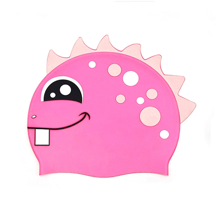 Children Cartoon Dinosaur Comfortable Silicone Swimming Cap, Children Swimming Cap(Blue1), Children Swimming Cap(Blue2), Children Swimming Cap(Green1), Children Swimming Cap(Green2), Children Swimming Cap(Pink)