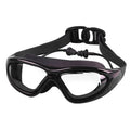 J8150 Eye Protection Flat Light Adult waterproof Anti-fog Big Frame Swimming Goggles with Earplugs, J8150 (Transparent Black), J8150 (Transparent Red Silver), J8150 (Transparent White), J8150 (Smoky Black), J8150 (Transparent Blue)                     ...