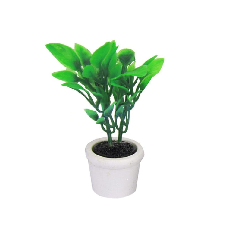 3 PCS Green Plant Pot Culture Doll House Miniature Garden Accessories, 3 PCS Green Plant Pot