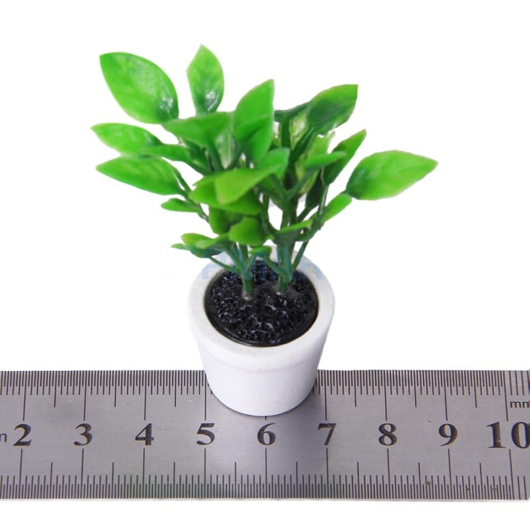 3 PCS Green Plant Pot Culture Doll House Miniature Garden Accessories, 3 PCS Green Plant Pot