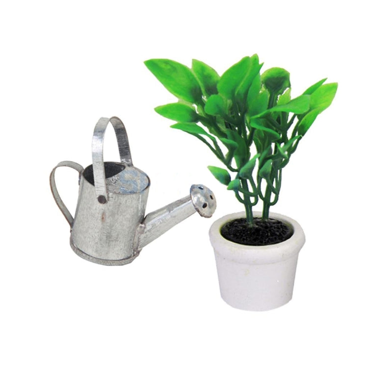 3 PCS Green Plant Pot Culture Doll House Miniature Garden Accessories, 3 PCS Green Plant Pot