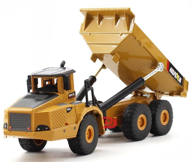 Alloy Articulated Dump Truck Model Children Alloy Toy Car Ornaments, Articulated Dump Truck