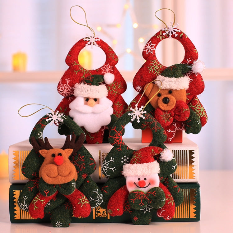 Christmas Ornaments Christmas Tree Three-dimensional Non-woven Fabric Pendant, Old Man, Elk, Bear, Snowman