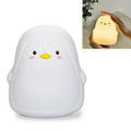 Penguin Silicone Pat Night Light Children Bedside Atmosphere Lamp, Penguin White
