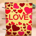 10 inch Paste-style Vintage Loose-leaf Iron Hoop Photo Album, 30 Kraft Card Pages, 30 Black Card Pages, 15 Kraft Card +15 Black Card Pages