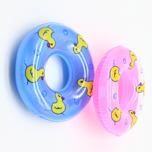 3 PCS Cute Doll House Mini Swimming Ring Decoration Children Educational Toys