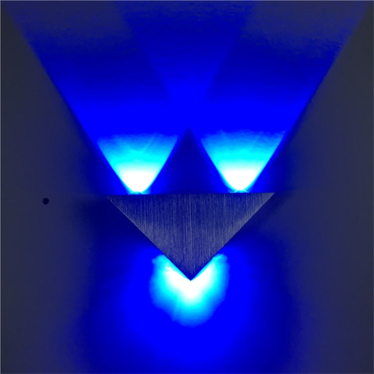 3W Aluminum Triangle Wall Lamp Home Lighting Indoor Outdoor Decoration Light, AC 85-265V, 3W