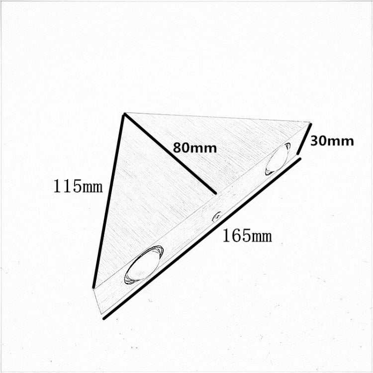 3W Aluminum Triangle Wall Lamp Home Lighting Indoor Outdoor Decoration Light, AC 85-265V, 3W