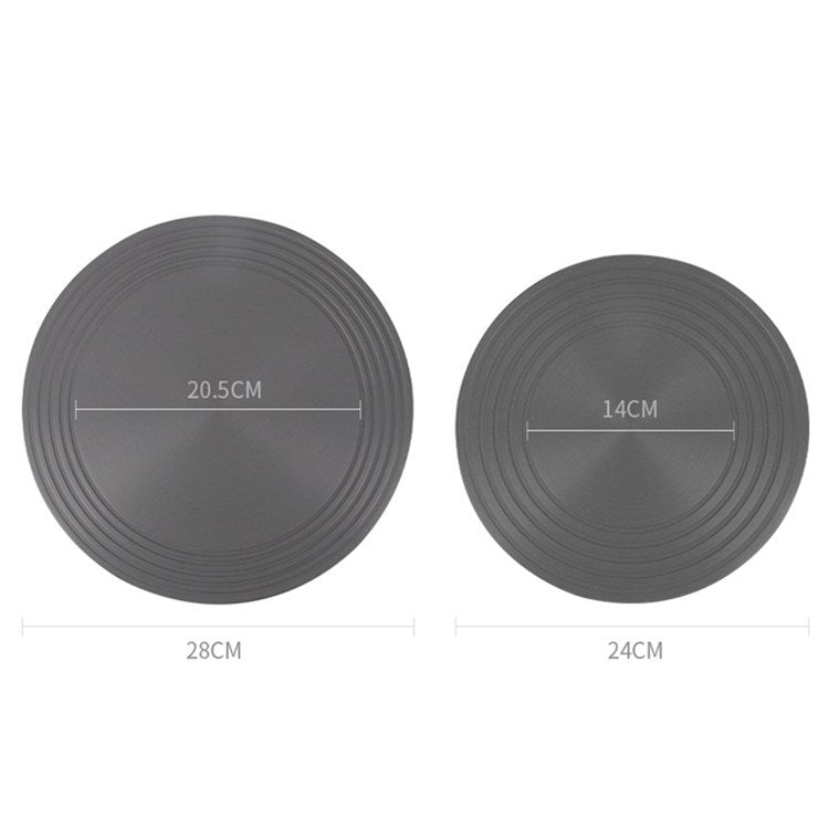 Gas Stove Heat-conducting Plate Kitchen Fast Defrosting Plate Pot Anti-burning Black Heat-conducting Plate, 24cm, 28cm