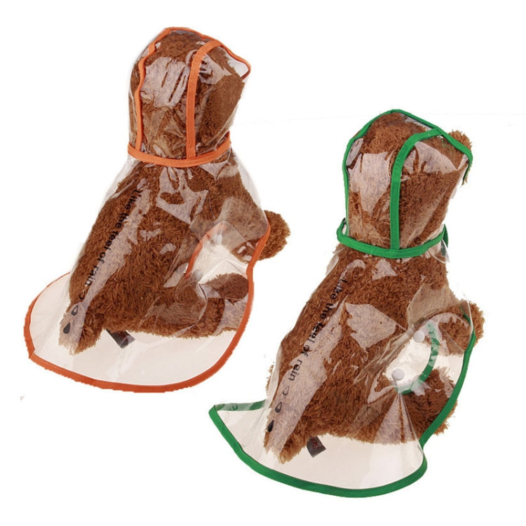 Waterproof Transparent Raincoat Clothing for Pet Dog, M