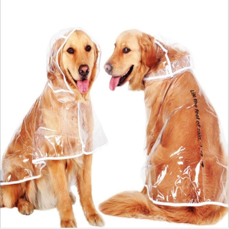 Waterproof Transparent Raincoat Clothing for Pet Dog, M