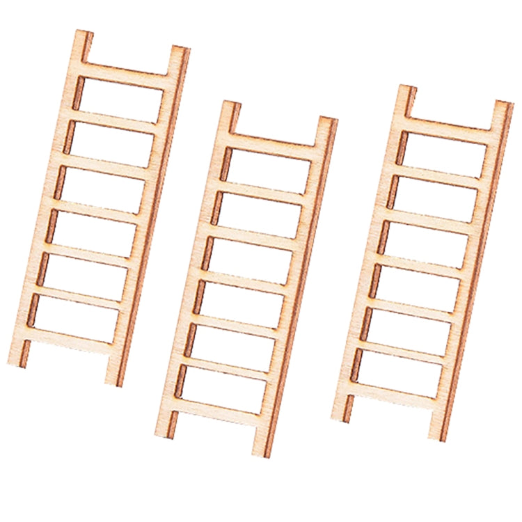 5pcs Simulation Ladder Decoration Wooden Staircase Corridor Micro Landscape Succulent Potted DIY Decorations, Simulation Ladder Decorations