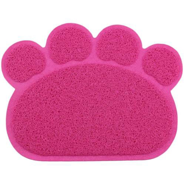 PVC Claw Shaped Cat Litter Mat Pet Placemat Anti-skid Floor Mat Pet Supplies, Rose Red, Yellow Green, Gray, Lake Blue, Coffee, Light Blue