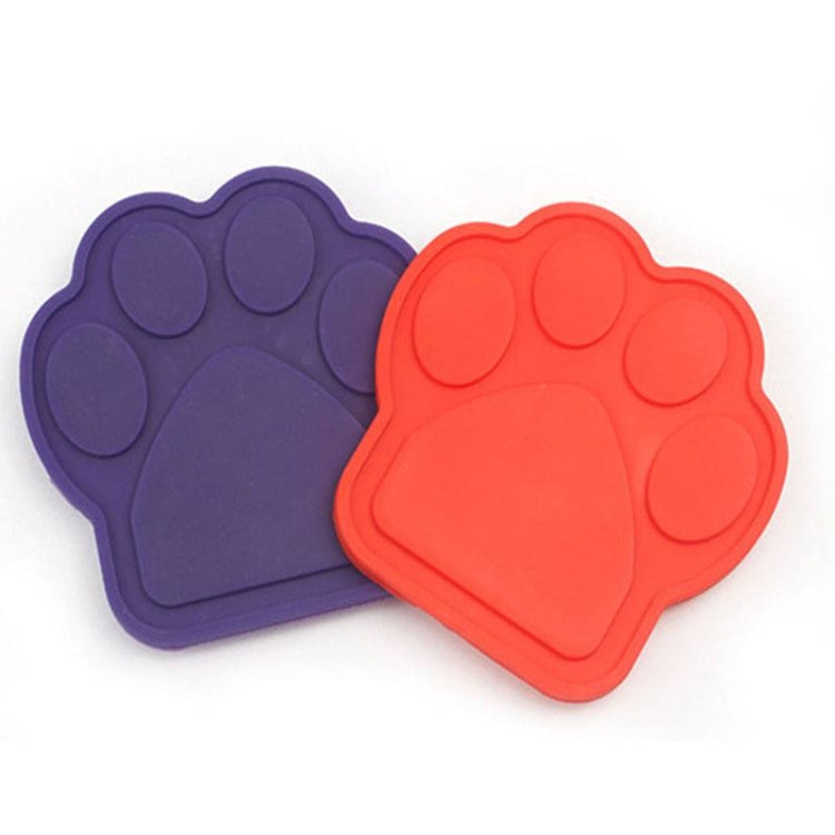 Pet Silicone Fixed Suction Cup Bowl Slow Eating Divert Attention Bath Products, Purple, Red