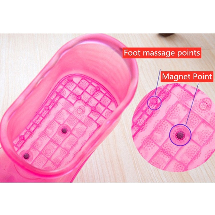 Portable Household Plastic High Tube Bubble Foot Shoes Bubble Bucket, Height 16.5CM 42 Yards Magnet, Height 28CM 45 Yards Magnet
