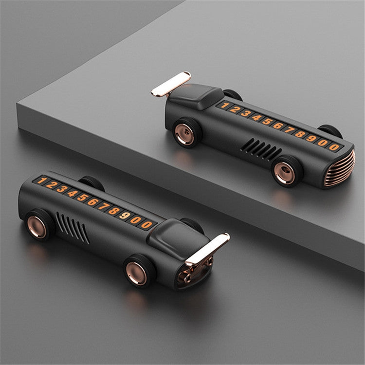 Temporary Parking Number Plate For Car With Hidden Car Card Multifunctional Car Perfume Decoration, Car Shape