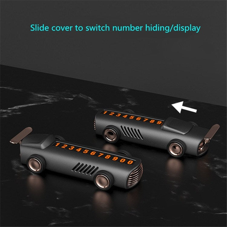 Temporary Parking Number Plate For Car With Hidden Car Card Multifunctional Car Perfume Decoration, Car Shape