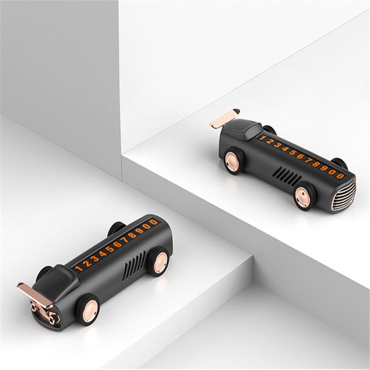 Temporary Parking Number Plate For Car With Hidden Car Card Multifunctional Car Perfume Decoration, Car Shape