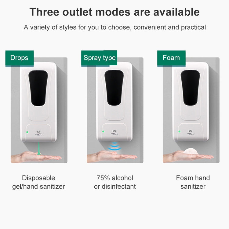 1000ML Automatic Induction Soap Dispenser Non-contact Anti-Virus Soap Dispenser, 1000ML Foam Type, 1000ML Liquid Type, 1000ML Spray Type