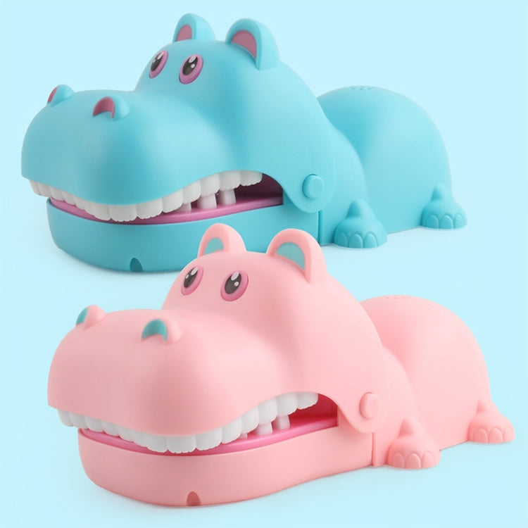 Cartoon Creative Hippo Shape Bite Hand Novelty Tricky Toys with Light and Music, Random Color Delivery, Hippo