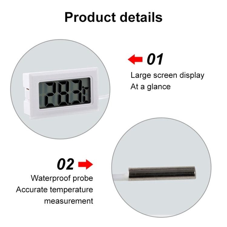 Mini LCD Indoor Digital Thermometer (Celsius Display), (Celsius Display) (White)