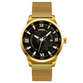 SKMEI 9166 Fashion Men Business Watch 30m Waterproof Metal Quartz Wristwatch