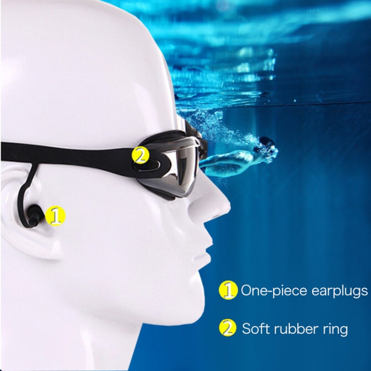 High-definition Waterproof Fogproof Swimming Goggles with Swimming Cap, Swimming Goggles with Cap (Black), Swimming Goggles with Cap (Black Plating), Swimming Goggles with Cap (Pink), Swimming Goggles with Cap (Blue), Swimming Goggles with Cap (Silver)