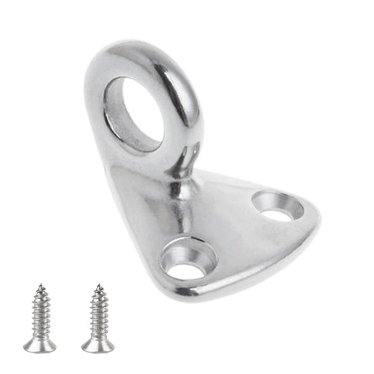 316 Stainless Steel Yacht Fender Hook Ring Coat Hook with 2 x 3.9x13 Screws, Ring Hook with 2 x 3.9x13 Screws