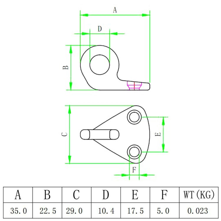316 Stainless Steel Yacht Fender Hook Ring Coat Hook with 2 x 3.9x13 Screws, Ring Hook with 2 x 3.9x13 Screws