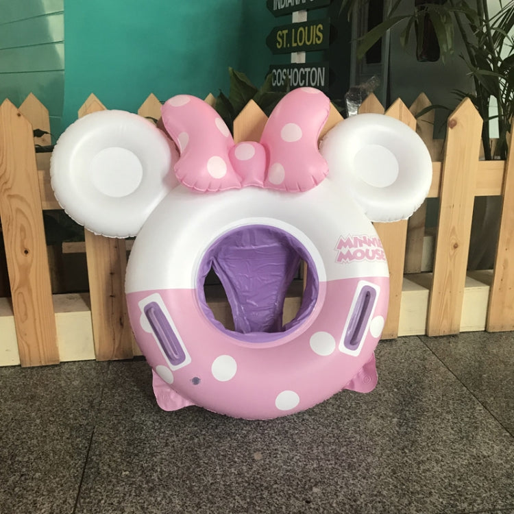 Baby Cartoon Inflatable Swimming Ring Lifesaving Ring Axillary Ring Suitable for Children Aged 2-6, Size: 86x65cm, Size: 86x65cm (Pink + White), Size: 86x65cm (Black Red)