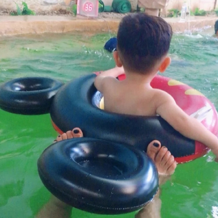 Baby Cartoon Inflatable Swimming Ring Lifesaving Ring Axillary Ring Suitable for Children Aged 2-6, Size: 86x65cm, Size: 86x65cm (Pink + White), Size: 86x65cm (Black Red)