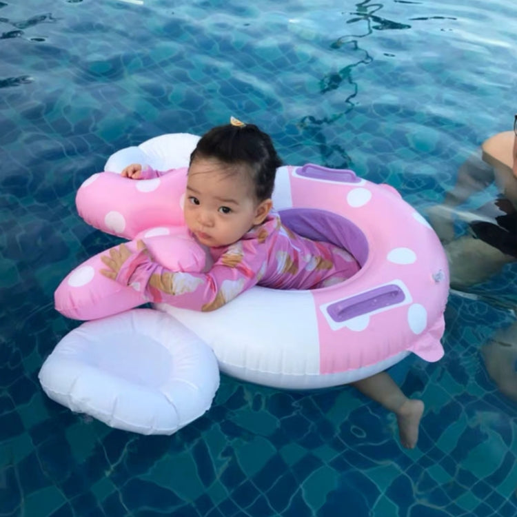 Baby Cartoon Inflatable Swimming Ring Lifesaving Ring Axillary Ring Suitable for Children Aged 2-6, Size: 86x65cm, Size: 86x65cm (Pink + White), Size: 86x65cm (Black Red)