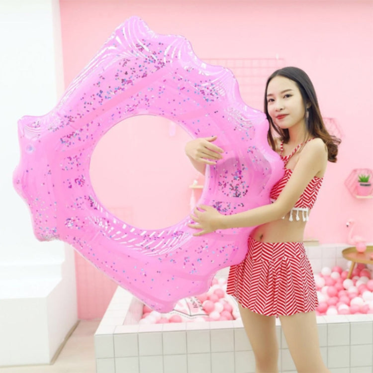 Shell Shape Inflatable Swimming Ring Lifesaving Ring Axillary Ring, Size: L,100x110cm, Size: 100x110cm(Blue), Size: 100x110cm (Pink)