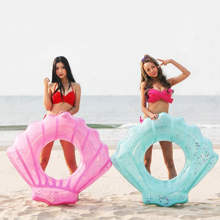 Shell Shape Inflatable Swimming Ring Lifesaving Ring Axillary Ring, Size: L,100x110cm, Size: 100x110cm(Blue), Size: 100x110cm (Pink)