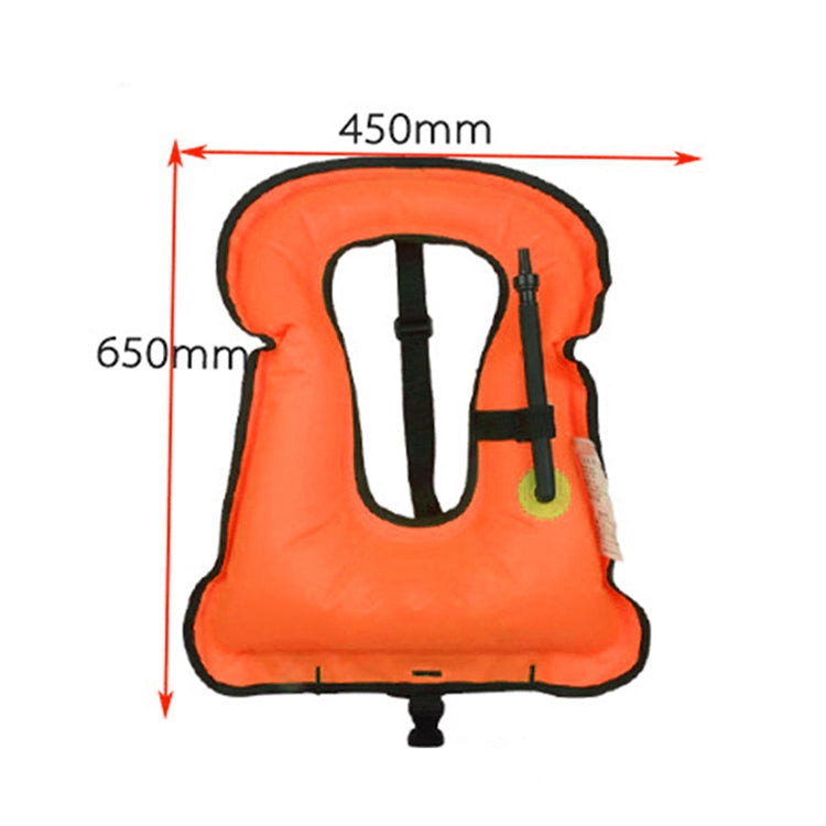 Adult Portable Snorkeling Buoyancy Inflatable Vest Life Jacket Swimming Equipment, Size:650*450mm, Adult Life Jacket (Orange), Adult Life Jacket (Purple), Adult Life Jacket (Green)