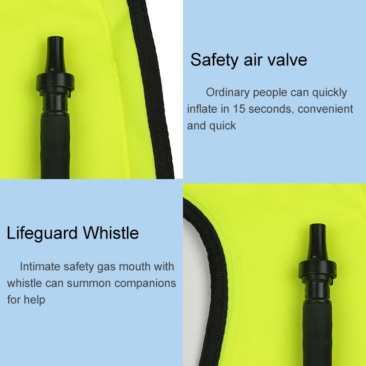 Adult Portable Snorkeling Buoyancy Inflatable Vest Life Jacket Swimming Equipment, Size:650*450mm, Adult Life Jacket (Orange), Adult Life Jacket (Purple), Adult Life Jacket (Green)